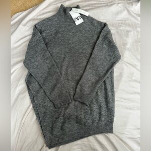 Zara Gray Turtleneck Sweater